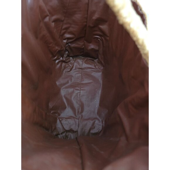 Handcrafted Straw Rattan Tote Bag 3d Floral Embroidery & Leather Wrapped Handles - Picture 8 of 11